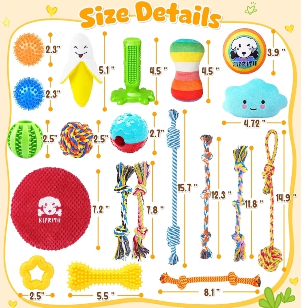 25 Pack Various Dog Toys Set - Picture 3 of 6